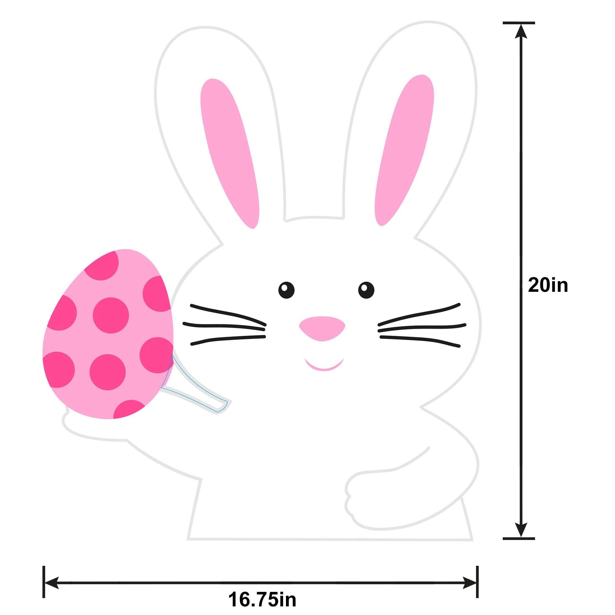 Easter Bunnies & Eggs Yard Stakes 5ct - Image 3