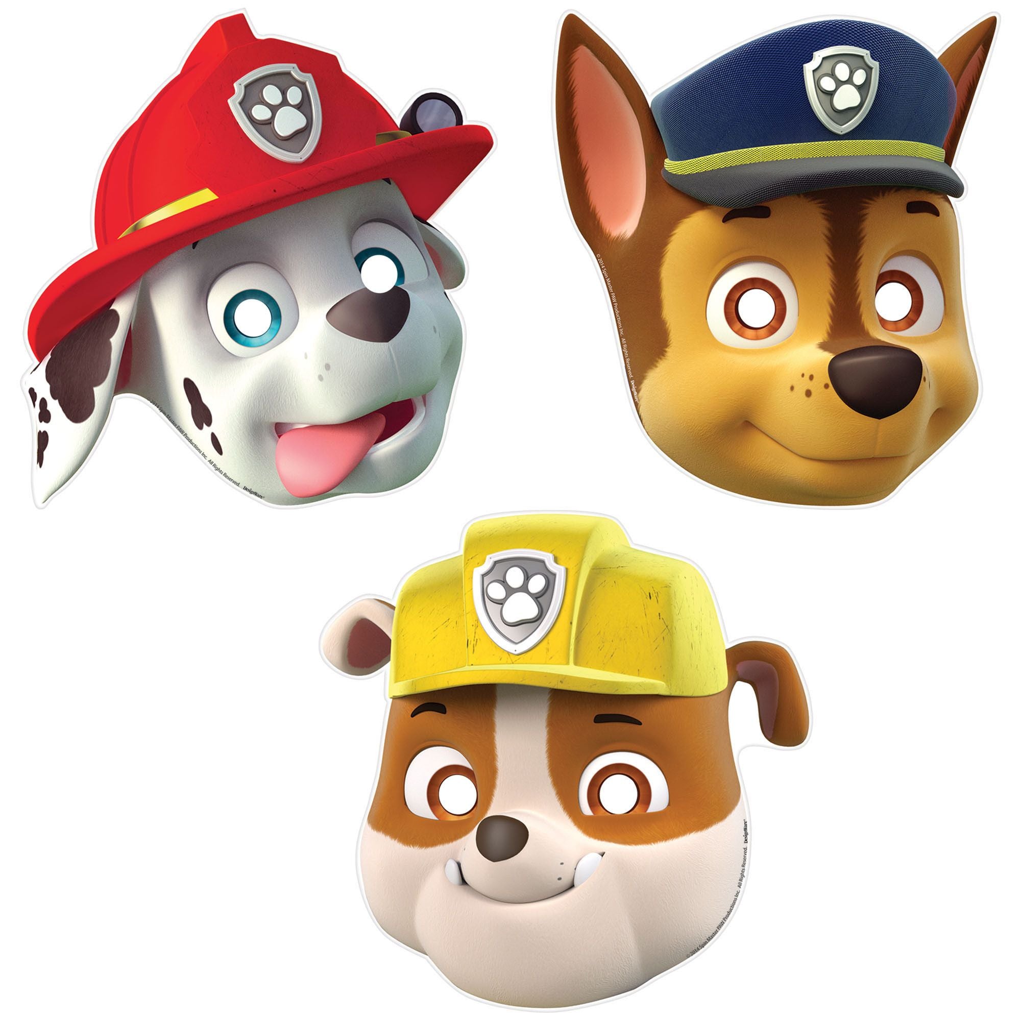 Paw Patrol Paper Masks. 6ct