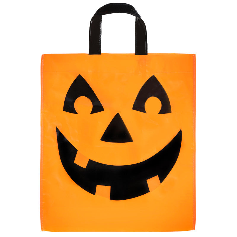 Jack-o'-Lantern Plastic Trick-or-Treat Bag. 14in x 15.5in - Image 6