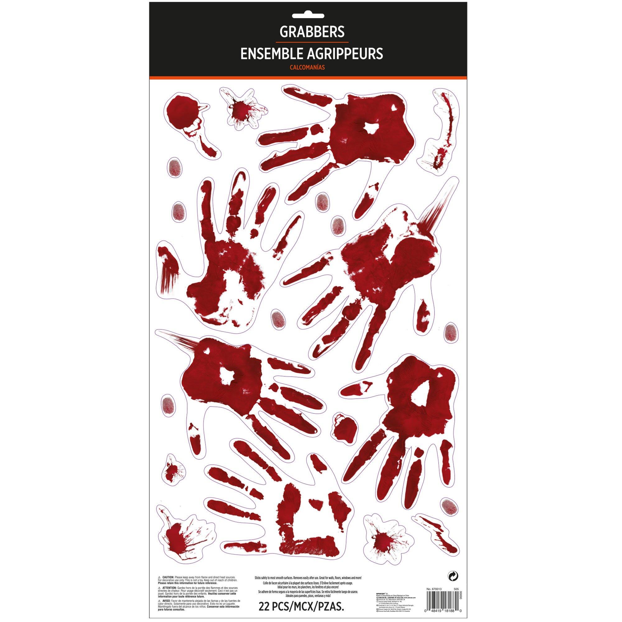 Bloody Hand Print Wall Decals 19pc - Image 5