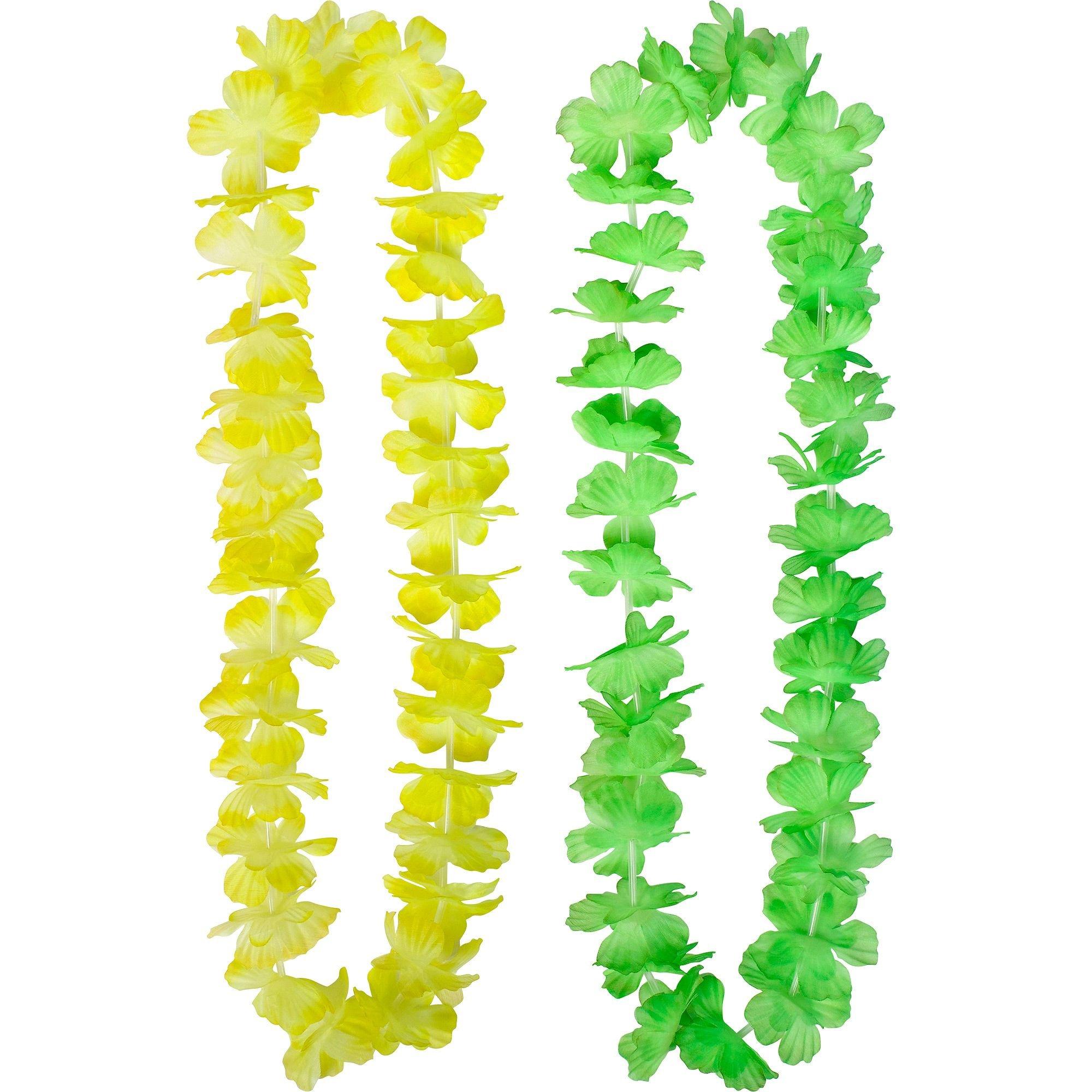Rainbow Flower Leis 6ct - Image 3