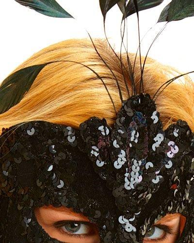 After Dark Feather Masquerade Mask - Image 2