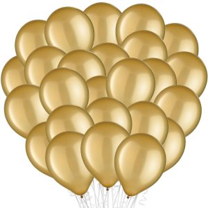 100ct. 12in. Gold Pearl Latex Balloons
