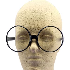Big Round Black Glasses – Adult