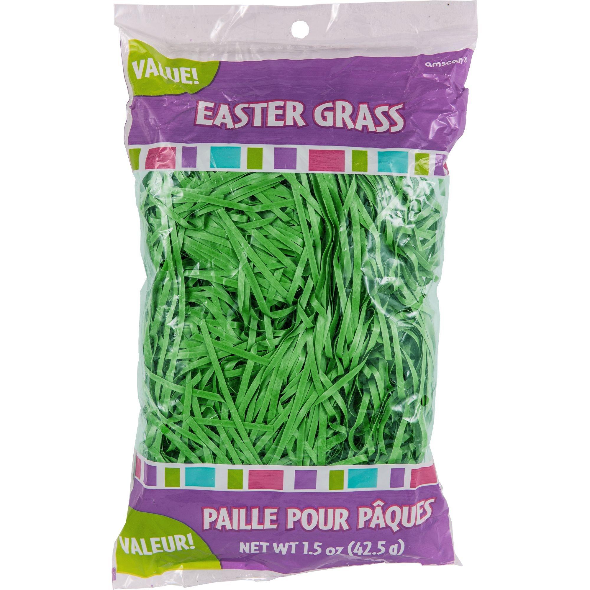 Forest Green Plastic Easter Grass - Image 2