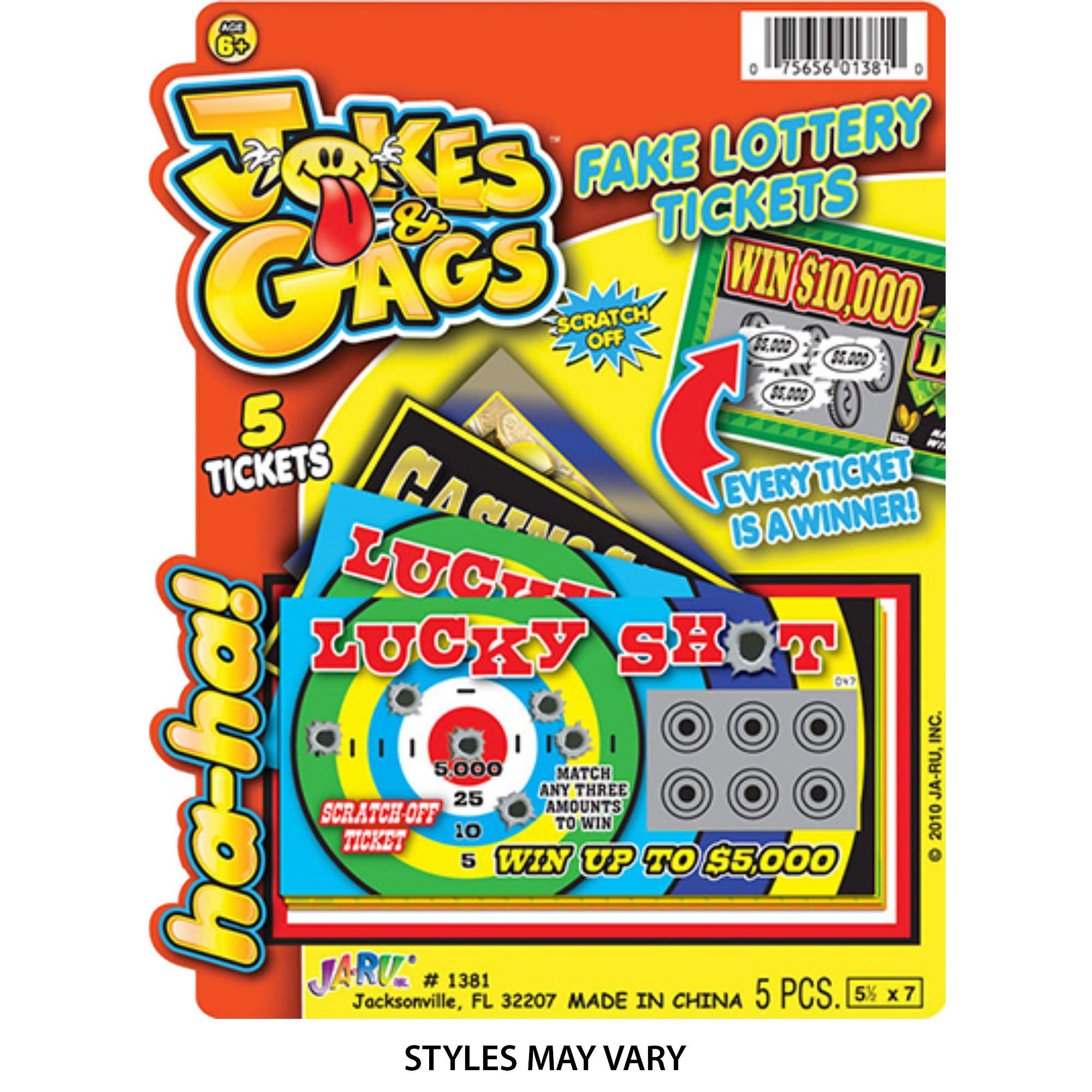 Jokes & Gags Fake Scratcher Lottery Tickets. 5ct - Image 3