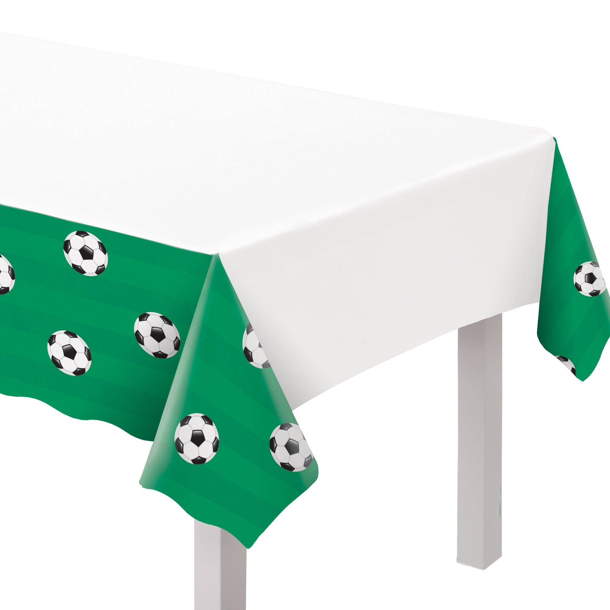 Soccer Plastic Table Cover. 54in x 102in