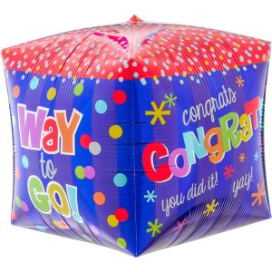 Congrats Way to Go Foil Balloon. 15in - Cubez