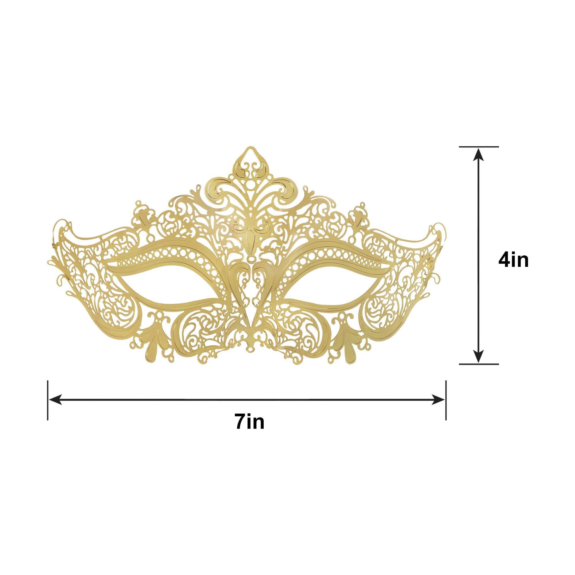 Gold Filigree Masquerade Mask - Image 4