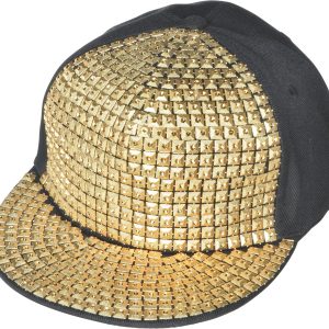 Gold Studded Hip Hop Hat