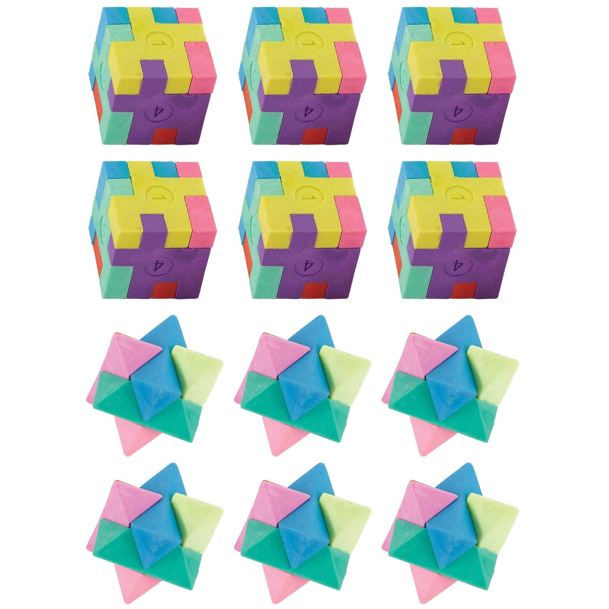 Puzzle Erasers 12ct – Fun Puzzle & Eraser Party Favors for Kids