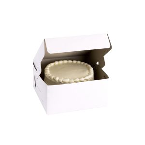 White Square Cake Box. 10in