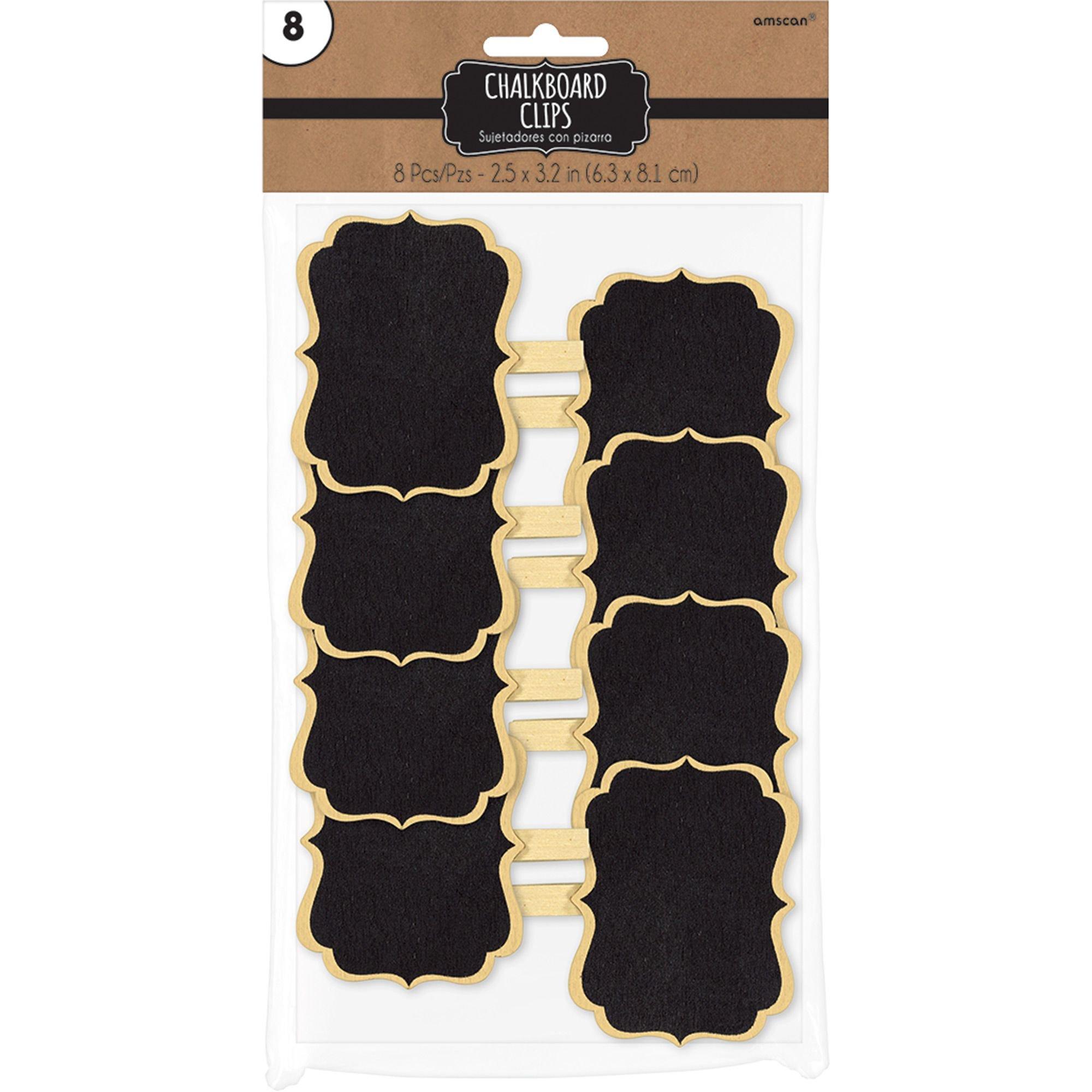 Scroll Chalkboard Label Clips 8ct - Image 2