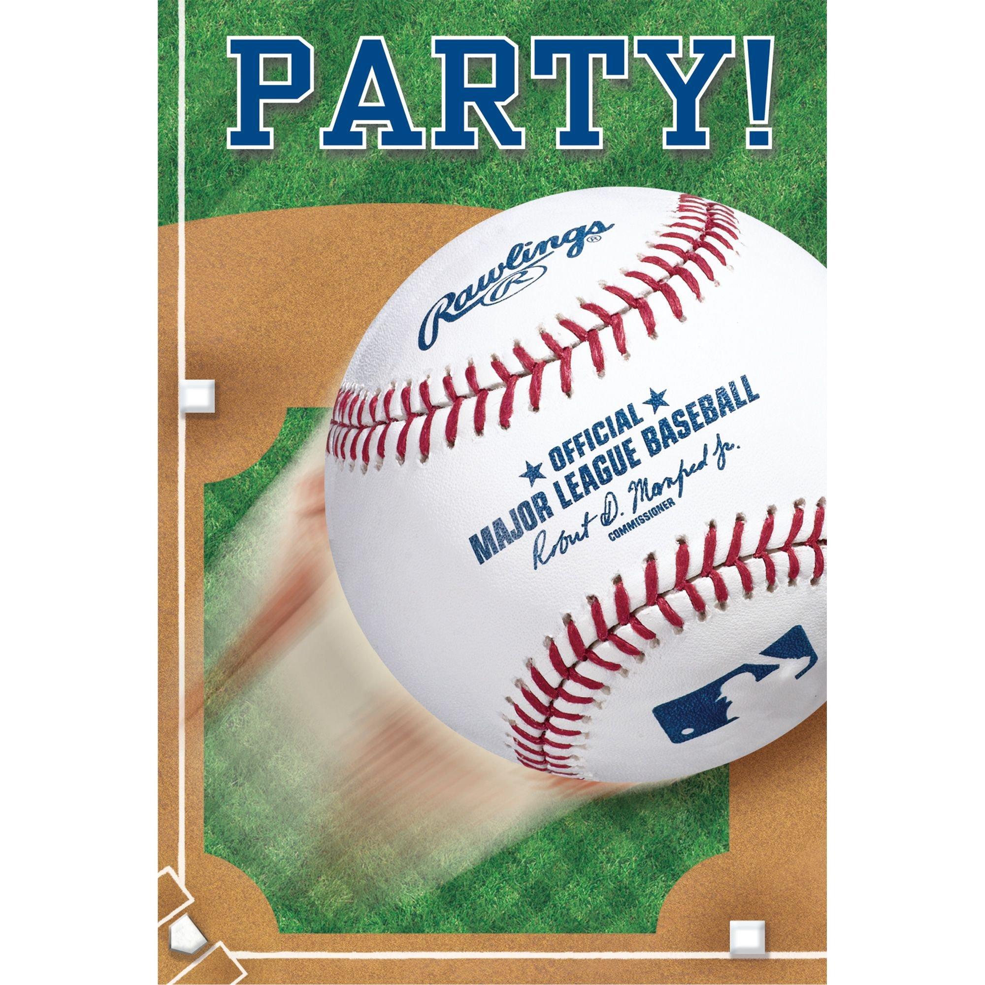 MLB Baseball Invitations. 8ct