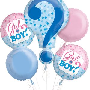 Gender Reveal Balloon Bouquet 5pc