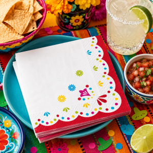 Fiesta Viva la Party Paper Lunch Napkins. 6.5in. 40ct
