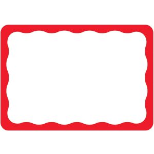 Red Border Name Tags 100ct