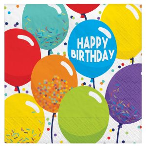Balloon Birthday Celebration Lunch Napkins 16ct
