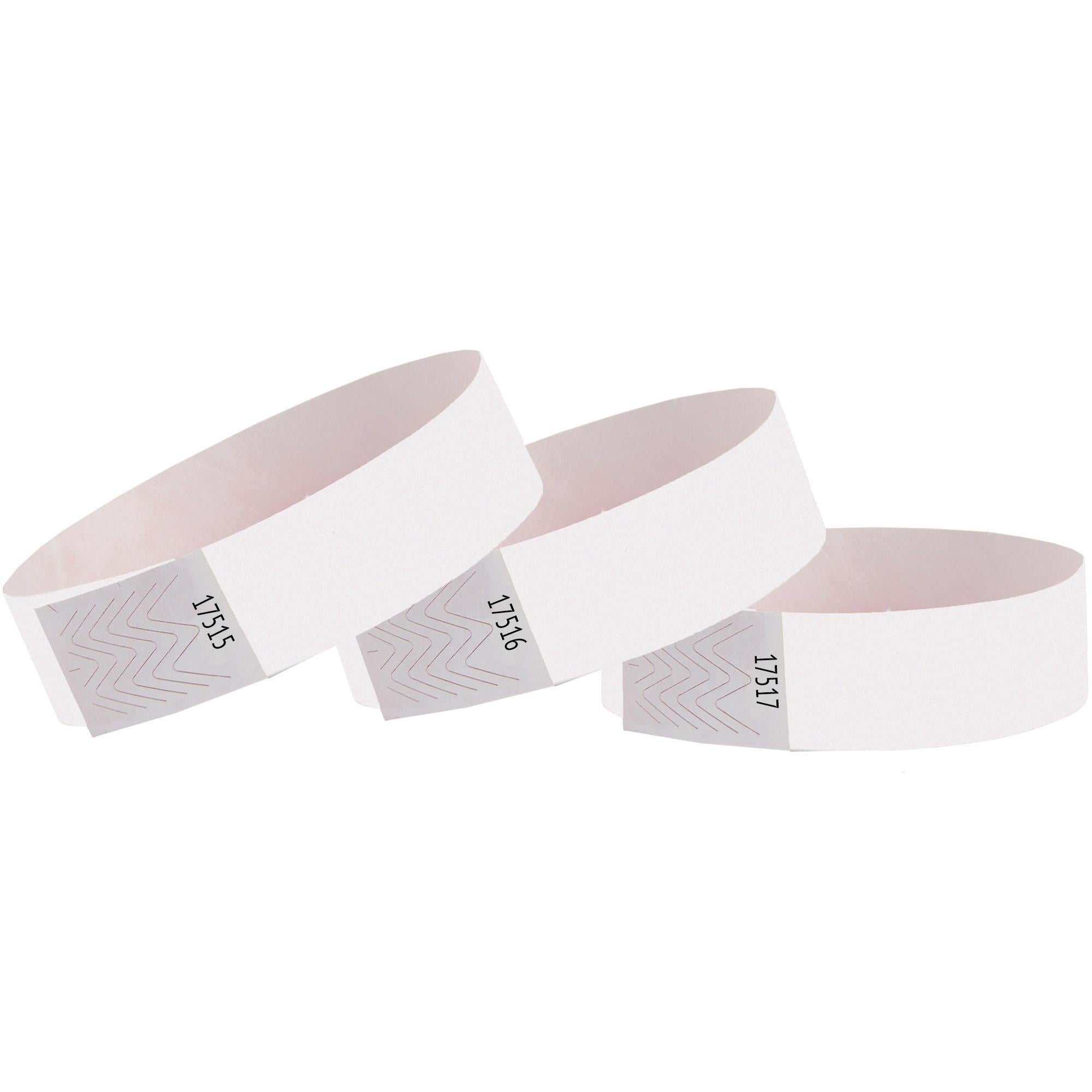 White Paper Wristbands. 250ct