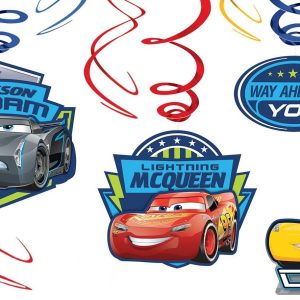 Cars 3 Swirl Decorations 12ct