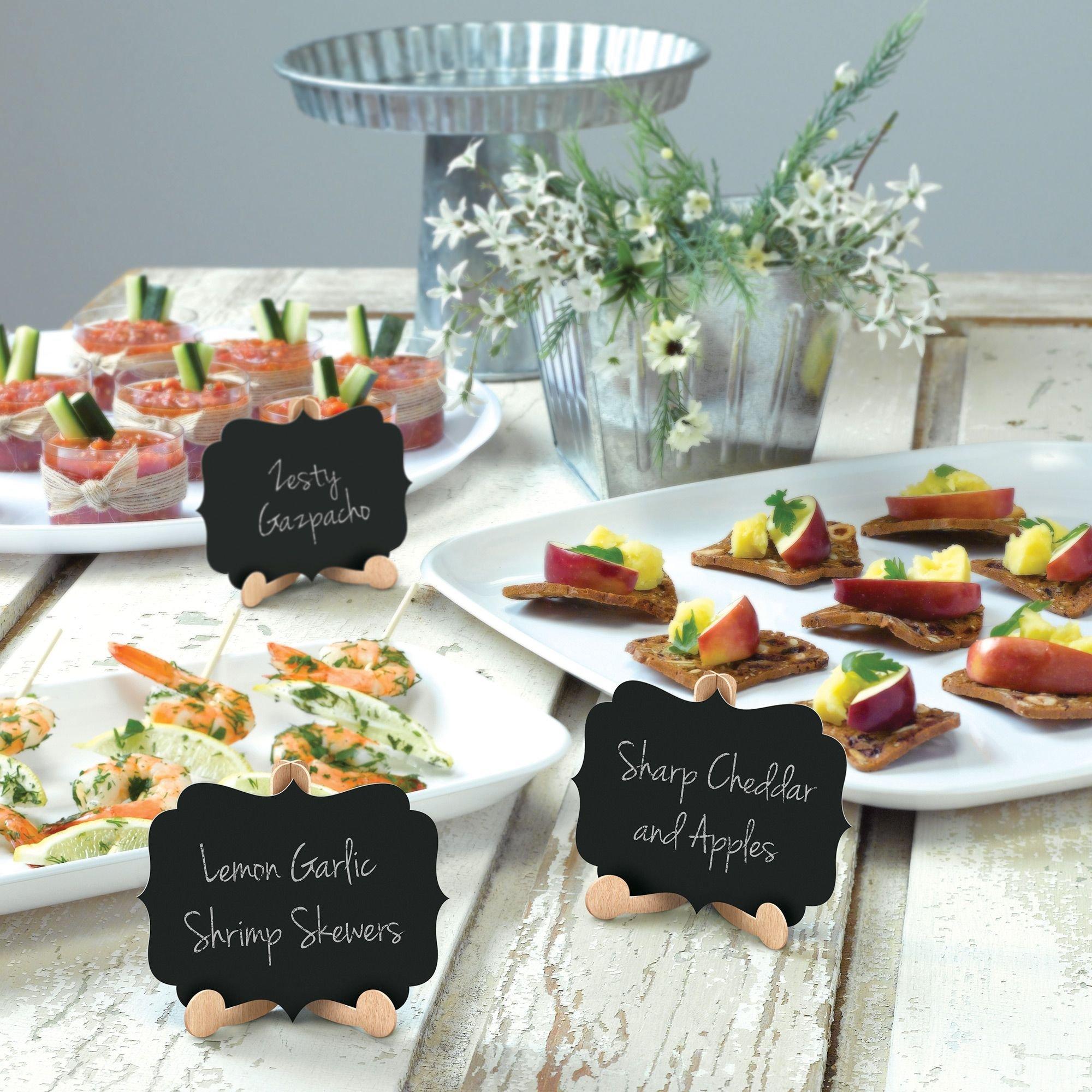 Mini Chalkboard Wood Easel Signs 6ct - Image 2