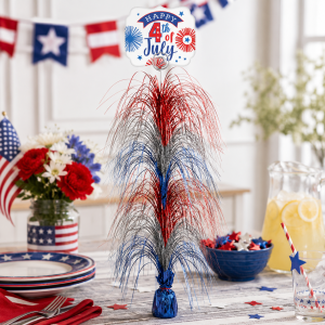 4th of July Table Centerpiece – Giant Foil Spray Decoration. 28in