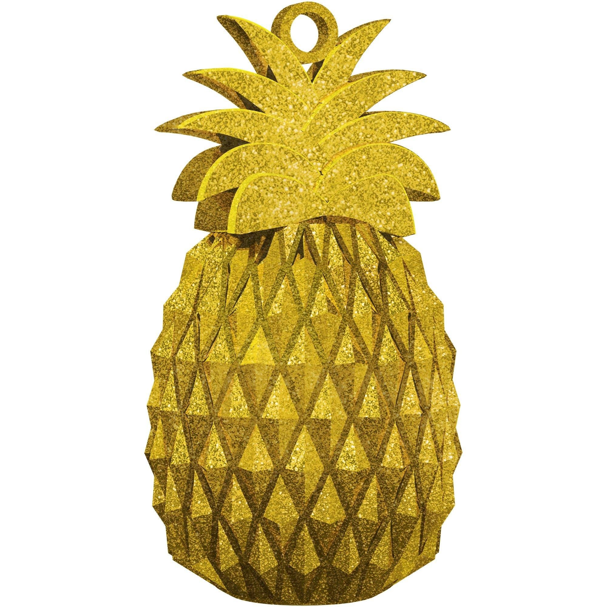 Gold Glitter Pineapple Balloon Weight. 5oz