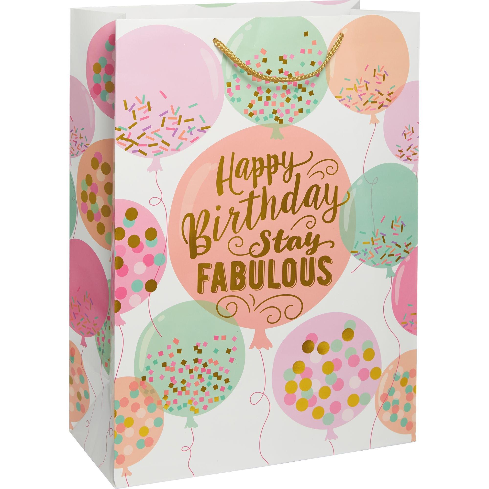 Extra Large Fabulous Birthday Gift Bag. 12.5in x 17in