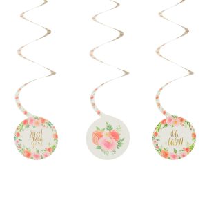 Floral Baby Swirl Decorations 12ct