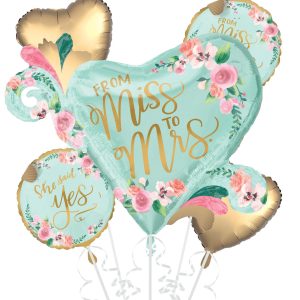 Mint to Be Bridal Shower Foil Balloon Bouquet. 5pc