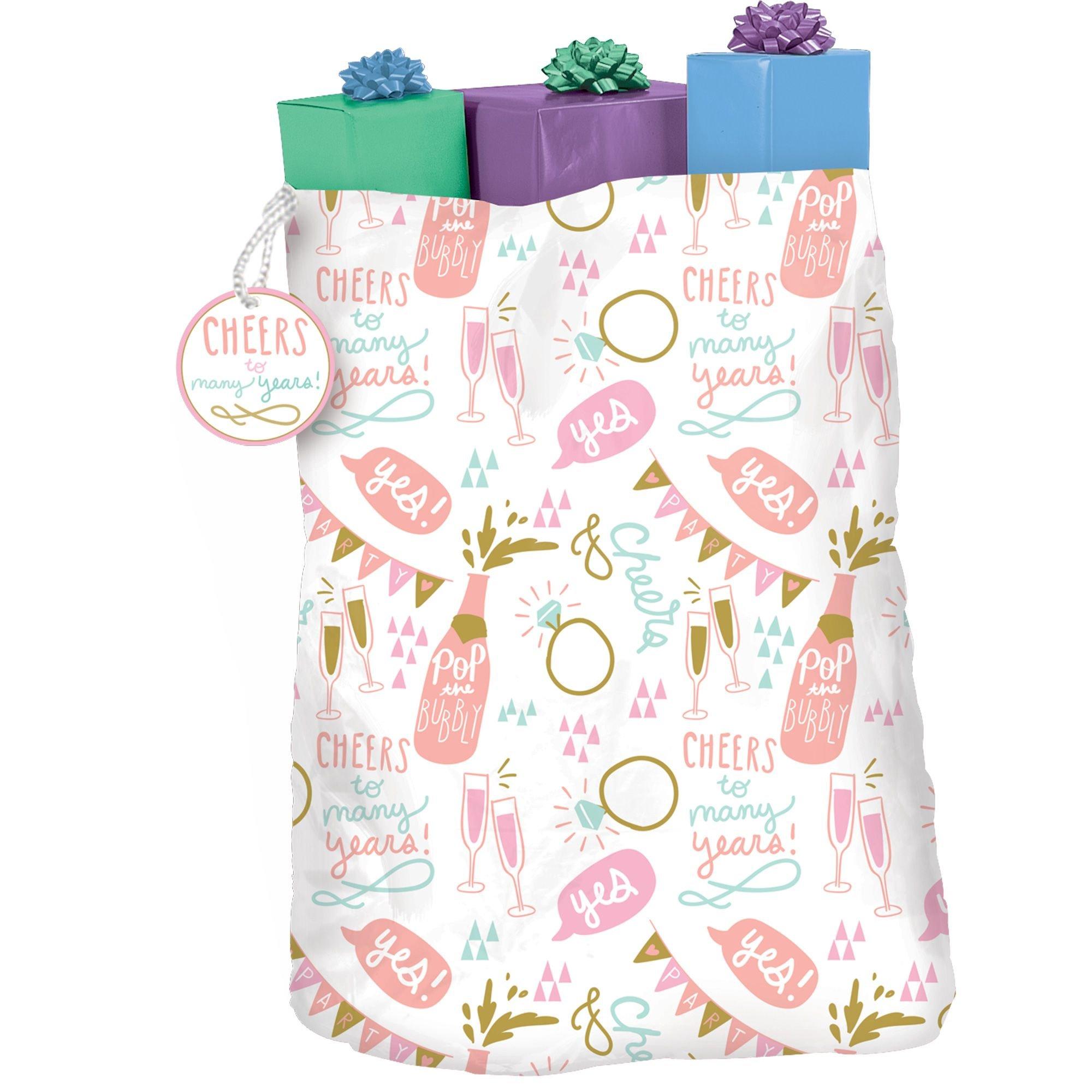 Gold & Pink Wedding Gift Sack - Image 2