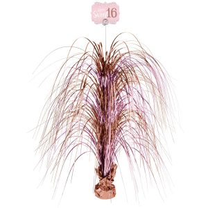 Giant Rose Gold & Pink Sweet 16 Spray Centerpiece