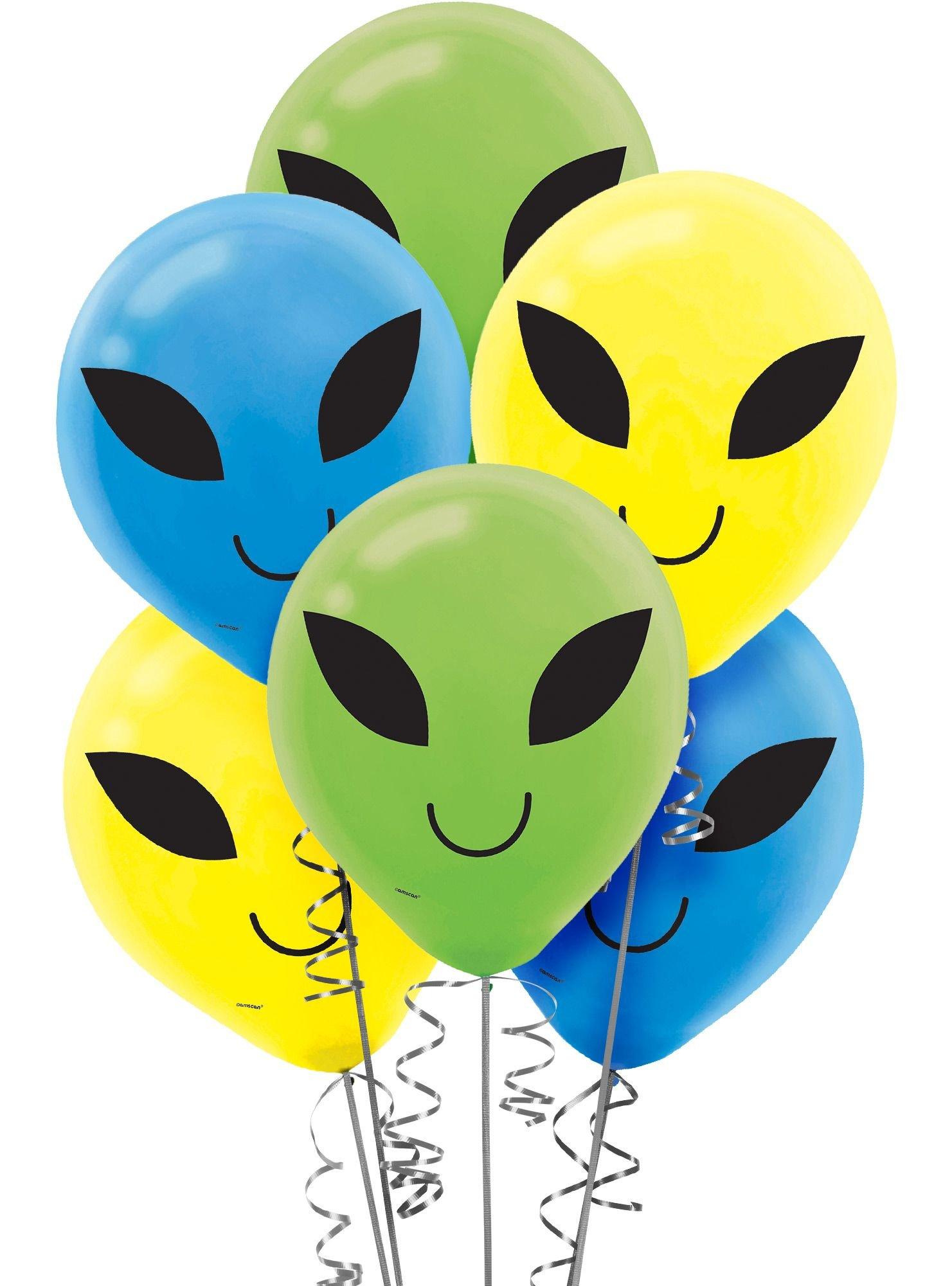 15ct. Blast Off Alien Balloons