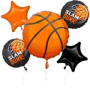 Nothin' But Net Foil Balloon Bouquet. 5pc