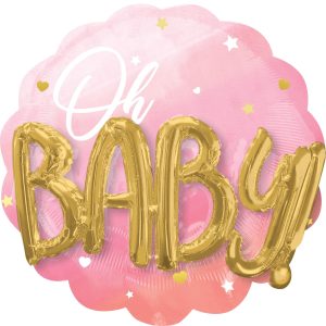 Pink Oh Baby 3D Balloon