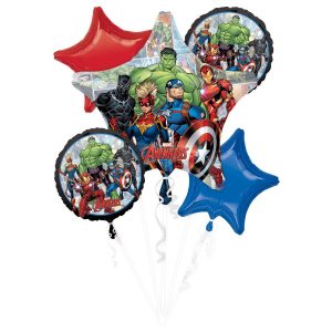 The Avengers Unite Foil Balloon Bouquet. 5pc - Marvel