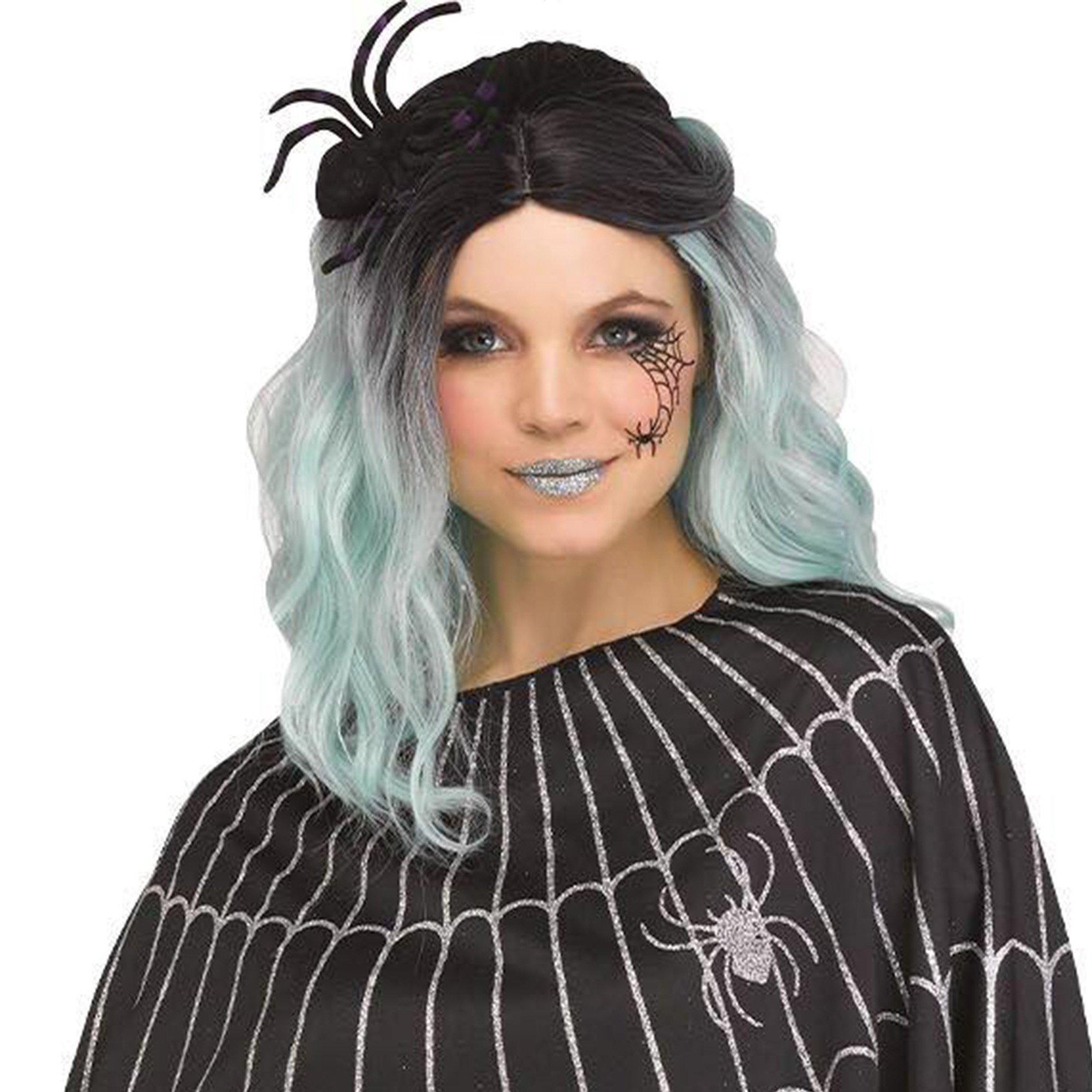 Rose Gold Glitter Spiderweb Poncho for Adults - Image 3