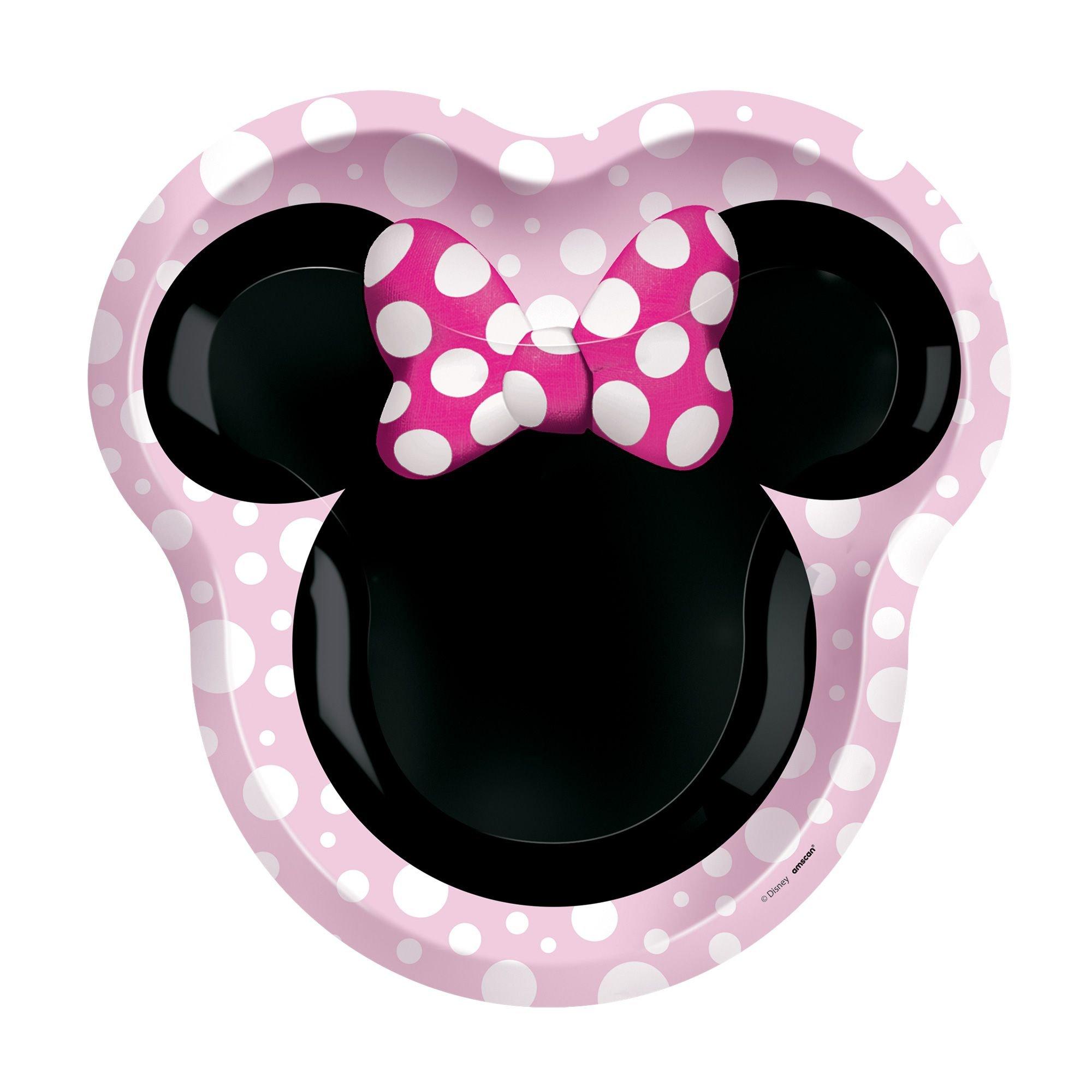 Shaped Minnie Mouse Forever Lunch Plates. 8ct
