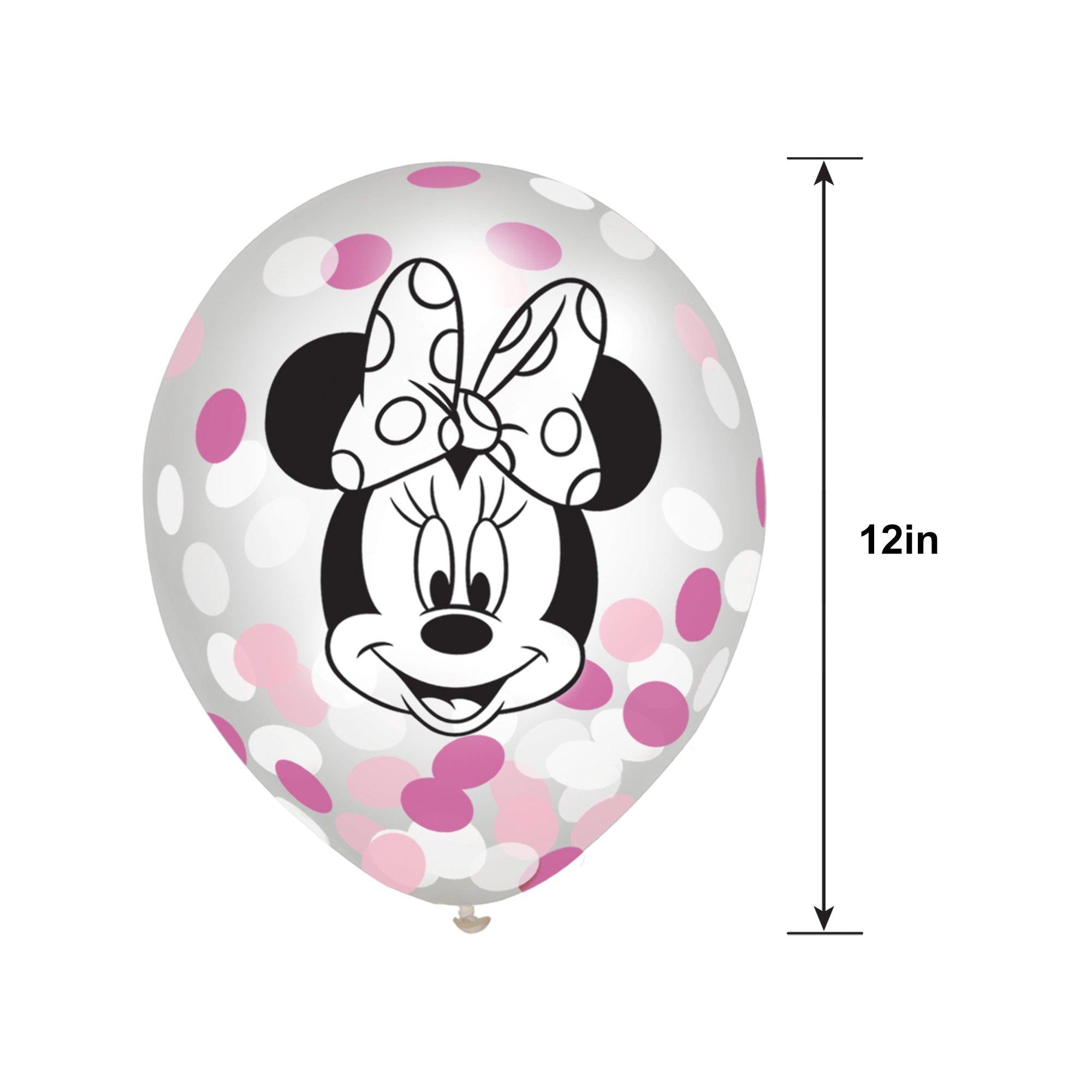 6ct. Minnie Mouse Forever Confetti Balloons - Image 5
