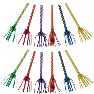 Striped Rainbow Celebration Fringe Blowouts 8ct