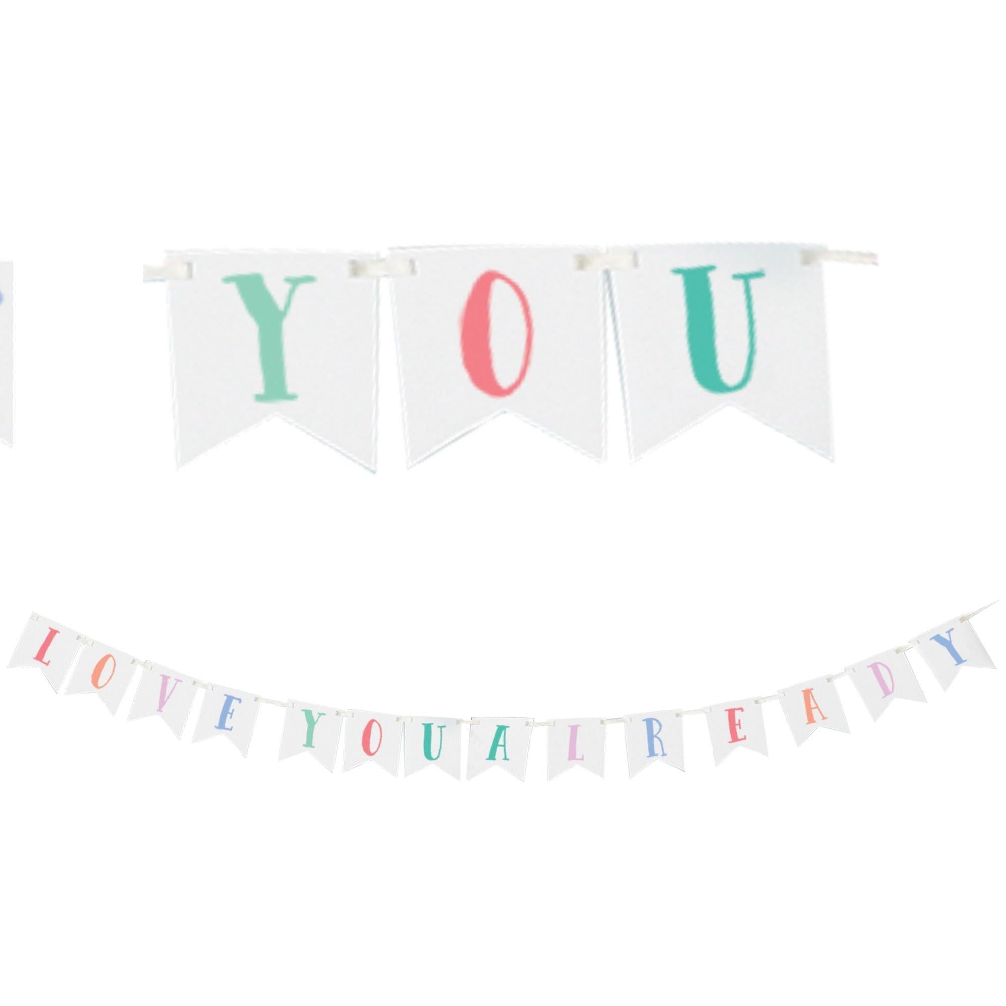 Mini Love You Already Pennant Banners. 2ct