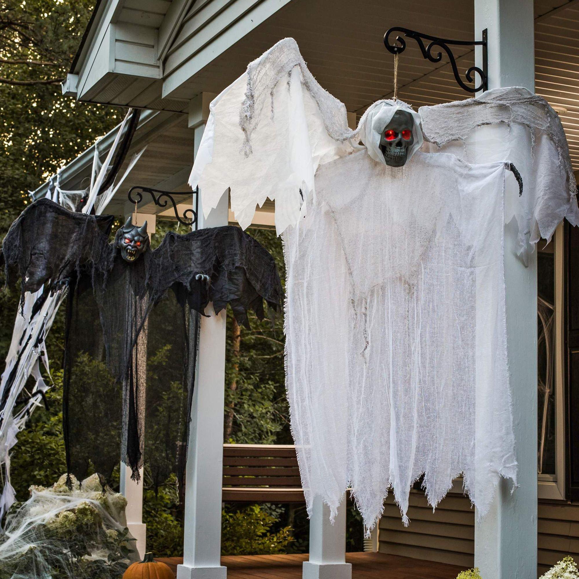 Light-Up White Winged Reaper Decoration - Image 2