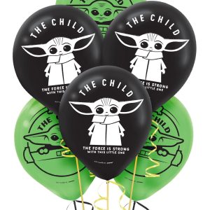 6ct. 12in. The Child Balloons - The Mandalorian