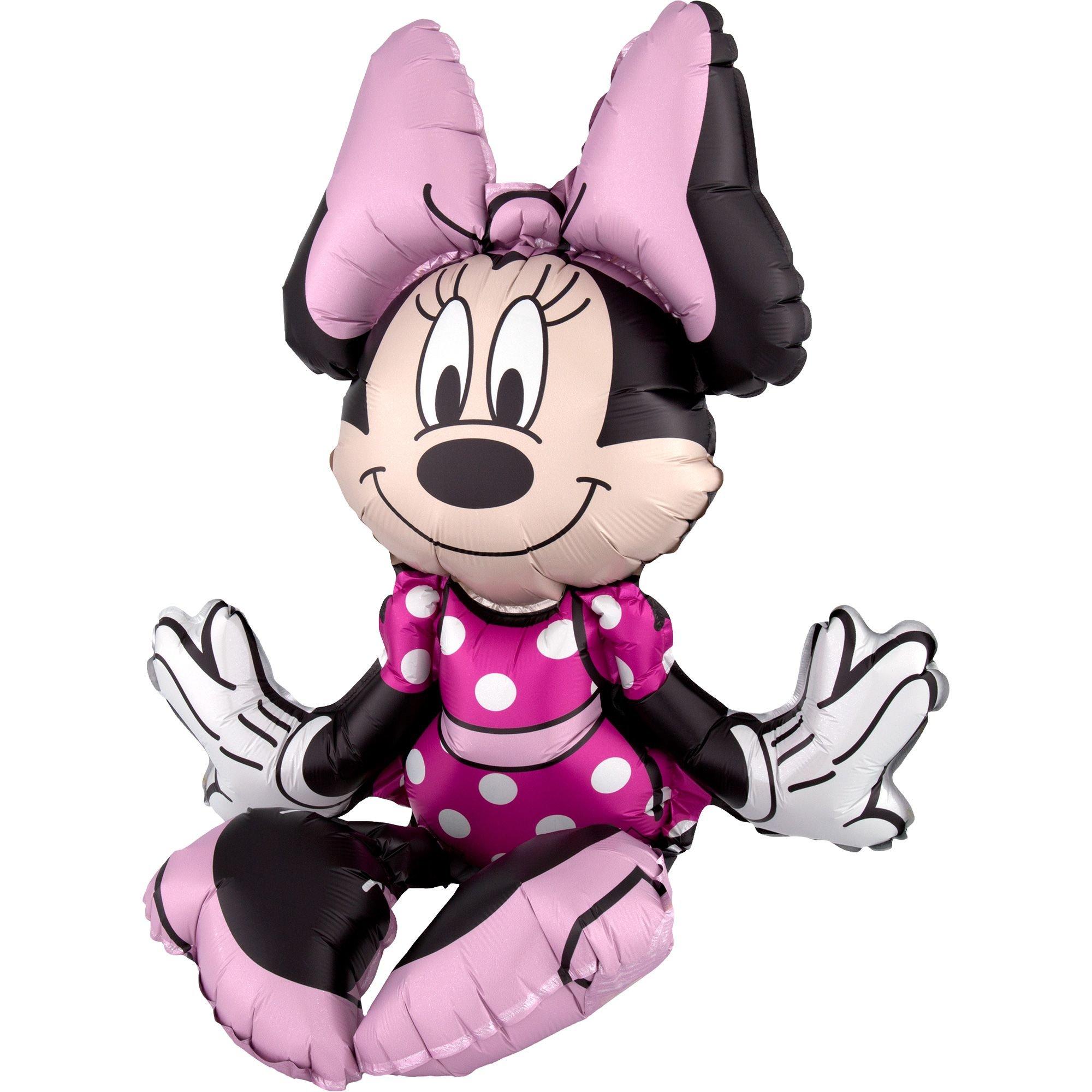 Air-Filled Sitting Minnie Mouse Balloon. 21in