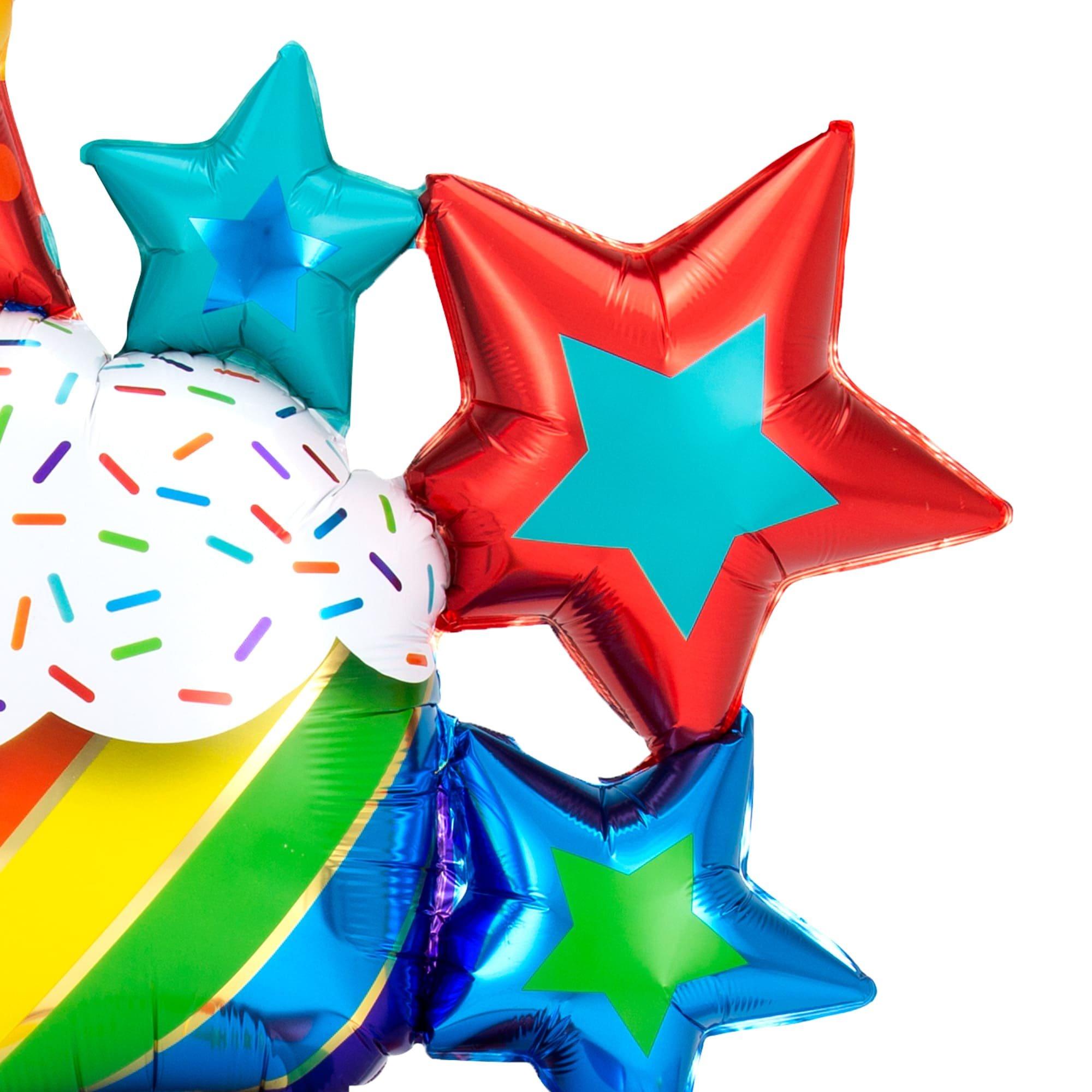 AirLoonz® Stacked Birthday Icons Balloon. 55in - Image 4