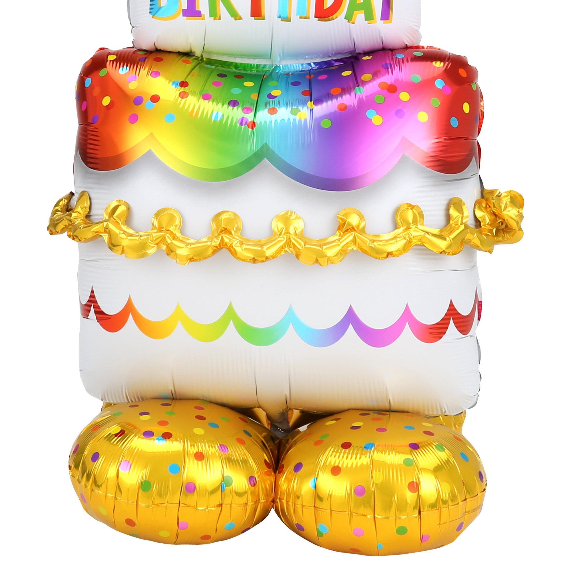 AirLoonz® Birthday Cake Balloon. 53in - Image 5