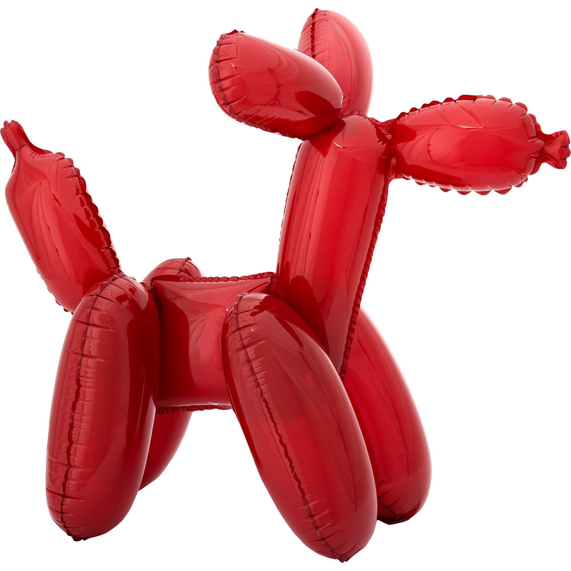 Air-Filled Sitting Red Balloon Dog Balloon. 23in