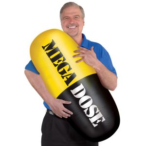Senior Moments Inflatable Pill Plastic Prop. 15in x 36in