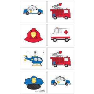 First Responders Tattoos. 1 Sheet