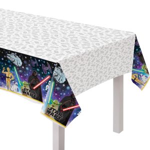 Star Wars Galaxy of Adventures Plastic Table Cover. 54in x 96in